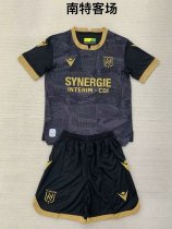 FC Nantes away kids 1:1 Quality Soccer Jersey  24-25