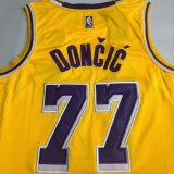 Los Angeles Lakers Retro Yollow #77 DONCIC 1:1 Quality NBA Jerseys