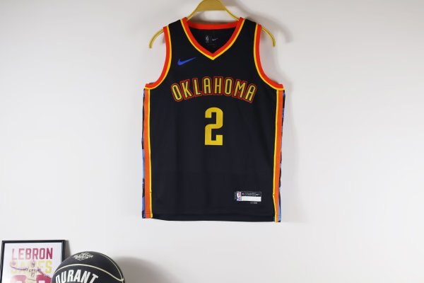 Oklahoma City Thunder  kids  Black #2 GILGEOUS- ALEXANDER  NBA Jerseys