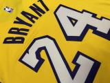 Los Angeles Lakers Yollow  V-neck  Kobe #24 BRYANT  1:1 Quality NBA  Season Jerseys