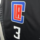 Los Angeles Clippers Jordan #3 PAUL  Black NBA Jerseys  2023