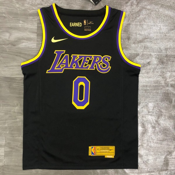 Los Angeles Lakers  Reward Edition Black #0 KUZMA Round Neck   1:1 Quality NBA Season Jerseys 2021