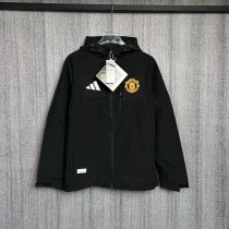 Manchester United  Windbreaker  Interchange Jacket Black  1:1 Quality Soccer Jersey  25-26