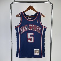 Brooklyn Nets Blue #5 KIDD 1:1 Quality NBA  Season Jerseys 2006-2007