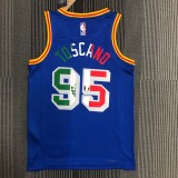 Golden State Warriors Blue Mexico Retro #95 TOSCANO 1:1 Quality NBA Season Jerseys