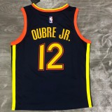 Golden State Warriors  V-neck Black City  Edition #12 OUBRE JR. 1:1 Quality NBA Season Jerseys 2021