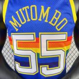 Denver Nuggets Retro Blue #55 MUTOMBO 1:1 Quality NBA  Season Jerseys 1991-1992