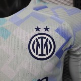 Inter Milan away long  Player  1:1 Quality Soccer Jersey   25-26