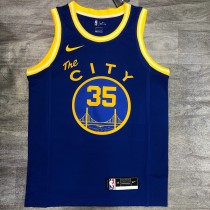 Golden State Warriors Blue Tram City Edition #35 DURANT 1:1 Quality NBA Season Jerseys 2021