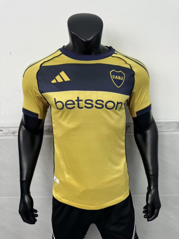 Boca Away Player  1:1 Quality Soccer Jersey  25-26
