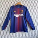 Retro Barcelona Home Long Sleeves 1:1 Quality Soccer Jersey  2017-2018