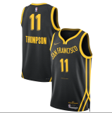 Golden State Warriors BLACK City Edition #11 THOMPSON 1:1 Quality NBA Season Jerseys 2024