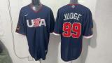 MLB USA Blue #99 JUDGE 1:1 quality baseball  Jerseys  World Cup