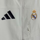 Real Madrid  Windbreaker  Interchange Jacket Black  White 1:1 Quality Soccer Jersey  25-26