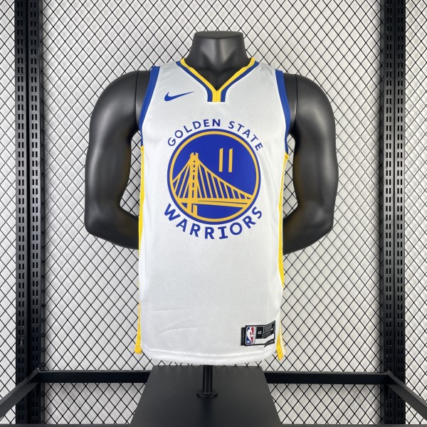 Golden State Warriors  V-neck White #11 THOMPSON 1:1 Quality NBA Season Jerseys 2023