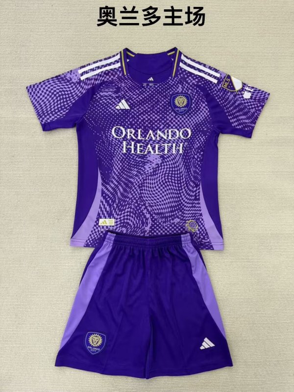 Orlando City SC  home fans kits  1:1 Quality Soccer Jersey  25-26 (kids and man )