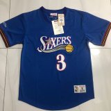 Philadelphia 76ers  Blue #3 IVERSON  1:1 Quality NBA Jerseys