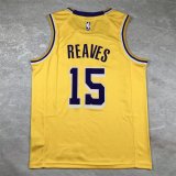 Los Angeles Lakers Kids Yollow #15  REAVES  1:1 Quality NBA Jerseys