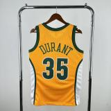 Retro Oklahoma City Thunder SW  Orange #35 DURANT NBA Jerseys 2007-2008