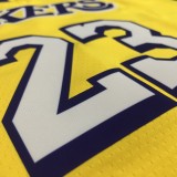 Los Angeles Lakers yellow V-Neck  23 JAMES NBA Jerseys