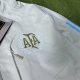 Argentina Windbreaker  Interchange Jacket Black  White 1:1 Quality Soccer Jersey  25-26