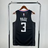 Los Angeles Clippers Jordan #3 PAUL  Black NBA Jerseys  2023