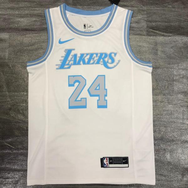 Los Angeles Lakers  Kobe #24 BRYANT  Retro White NBA Jerseys 2021