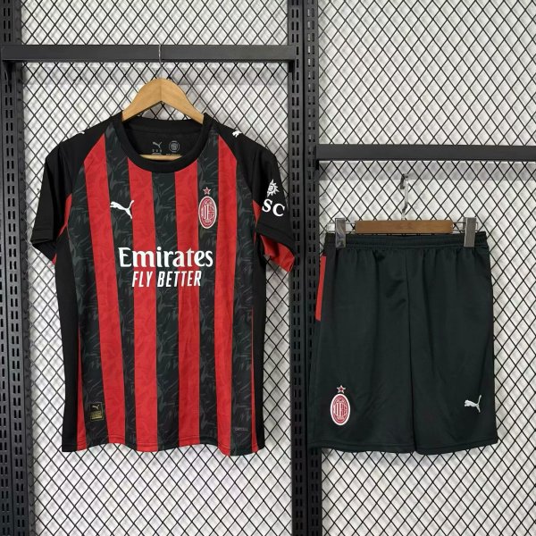 AC Milan Home With Pants Sets fans 1:1 Quality Soccer Jersey  25-26