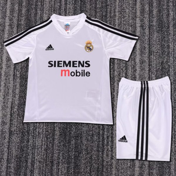 Retro Real Madrid home kids 1:1 Quality Soccer Jersey  2004-2005