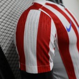 Atletico Madrid  home Player  1:1 Quality Soccer Jersey   25-26