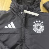 Germany Windbreaker  Cotton clothing Jacket Black  White 1:1 Quality Soccer Jersey  25-26