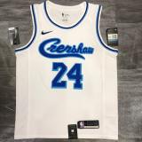 Los Angeles Lakers Kobe #24 BRYANT  White Retro  Latin NBA Jersey