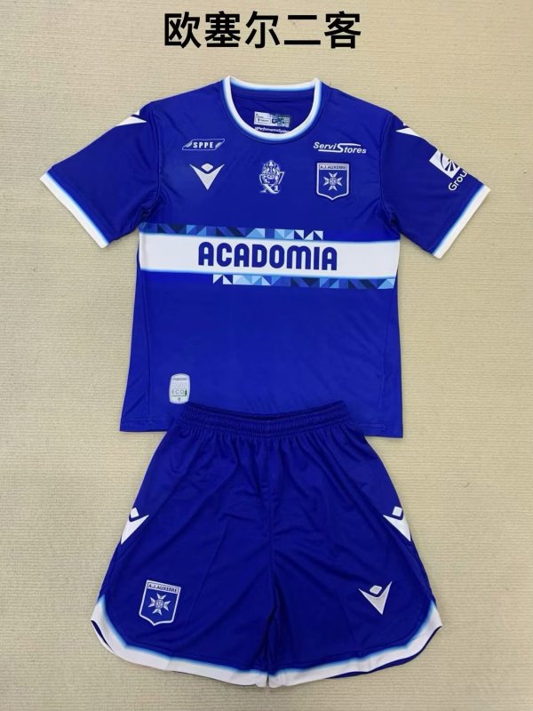 AJ Auxerre third away kids   1:1 Quality Soccer Jersey   24-25