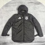 Germany Windbreaker  Cotton clothing Jacket Black  White 1:1 Quality Soccer Jersey  25-26