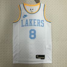 Los Angeles Lakers  Kobe #8 BRYANT  Retro White NBA Jerseys 2021