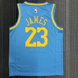 Los Angeles Lakers  Round Neck  MPLS  Blue #23 JAMES 1:1 Quality NBA Season Jerseys