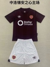 Heart of Midlothian home  kids  1:1 Quality Soccer Jersey   24-25
