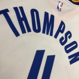 Golden State Warriors White V-Neck  #11 THOMPSON 1:1 Quality NBA Season Jerseys 2020