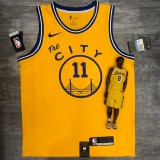 Golden State Warriors Yellow Tram City Edition #11 THOMPSON   1:1 Quality NBA Season Jerseys 2021