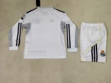 Real Madrid Home Fans Long   Kids 1:1 Quality Soccer Jersey  25-26