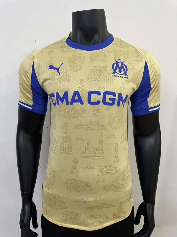 Marseille Third fourth Away Player 1:1 Quality Soccer Jersey  25-26