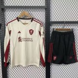 Liverpool Away Long  With Pants Sets Fans 1:1 Quality Soccer Jersey   25-26