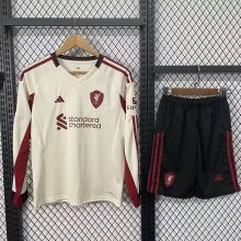 Liverpool Away Long  With Pants Sets Fans 1:1 Quality Soccer Jersey   25-26