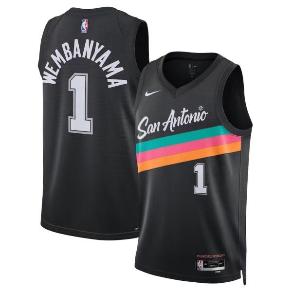 San Antonio Spurs City Edition #1 WEMBANYAMA  NBA Jerseys  2025-2026