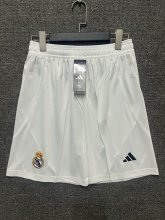 Real Madrid home shorts pants 1:1 Quality Soccer Jersey  24-25