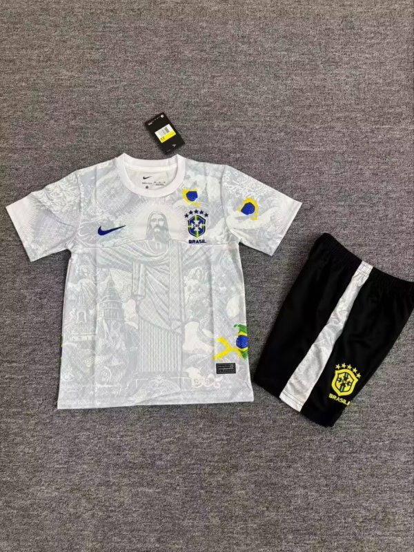 Brazil Jesus  Special Edition Kids 1:1 Quality Soccer Jersey 25-26