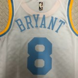 Retro  Los Angeles Lakers White  #8 BRYANT 1:1 Quality NBA Season Jerseys  2023