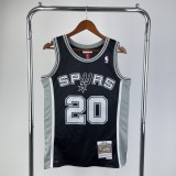 San Antonio Spurs Retro Black #21 GINOBILI 1:1 Quality NBA  Season Jerseys 2002-2003