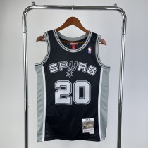 San Antonio Spurs Retro Black #21 GINOBILI 1:1 Quality NBA  Season Jerseys 2002-2003