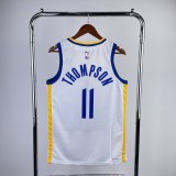 Golden State Warriors  V-neck White #11 THOMPSON 1:1 Quality NBA Season Jerseys 2023